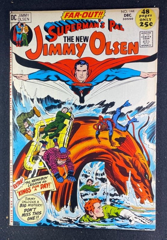 Superman's Pal, Jimmy Olsen (1954) #144 VF+ (8.5) Jack Kirby Neal Adams