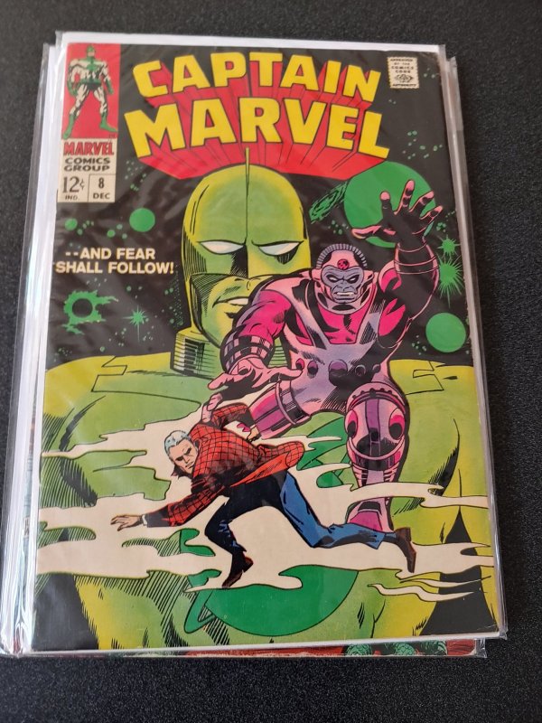 Captain Marvel #8 Marvel Silver Age Comic 1968 Drake Don Heck Gene Colan Cover