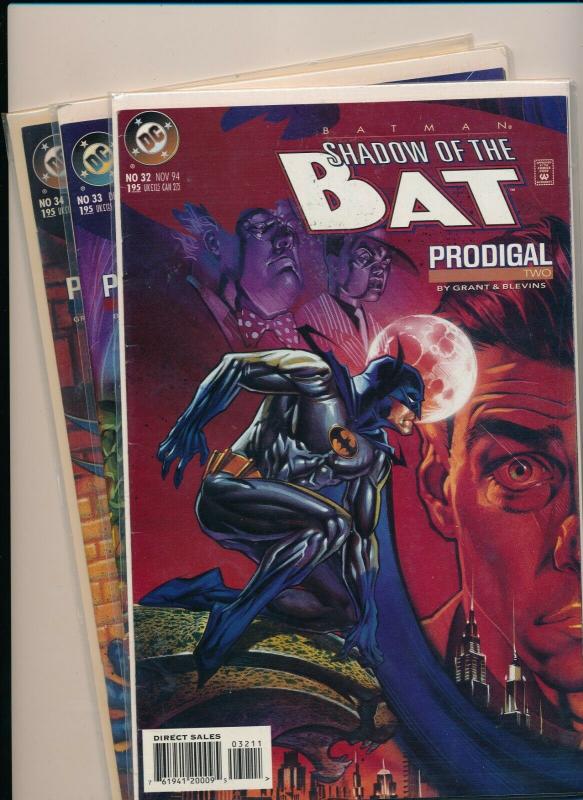 DC LOT of 3~ Shadow of the BAT Prodigal Two, Six, & Ten #32-34 BATMAN NM(PF848) 