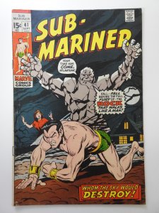 Sub-Mariner #41 (1971) Whom The Sky Would Destroy! Solid VG Condition!