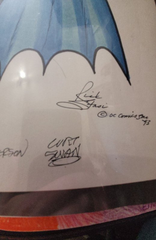 Batman with autographs