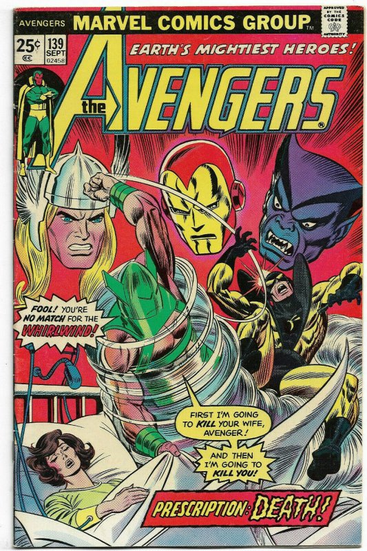 AVENGERS#139 VF/NM 1975 MARVEL BRONZE AGE COMICS