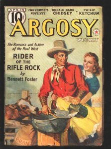 Argosy 4/15/1939-Munsey-G.J. Rozen pulp cover art-Arthur Leo Zagat-Adventure,...