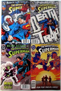 Adventures Superman Lot 4 #515, 517, 519, 524 1994 DC Newsstand Comics
