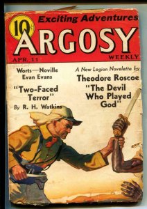 Argosy-Pulps-4/11/1936-Howard Ellis Davis-Theodore Roscoe