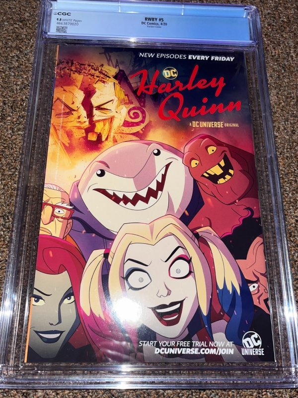 RWBY 5 (2020), Artgerm B Cardstock Variant Cover, CGC Graded 9.8