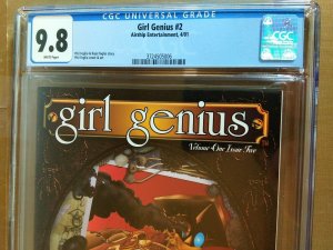 Girl Genius #2 CGC Universal Grade 9.8 (airship entertainment 2001) white pages!