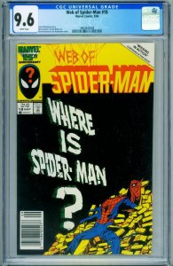 Web Of Spider-Man #18 CGC 9.6 Marvel Venom cameo-NEWSSTAND-3804842008 