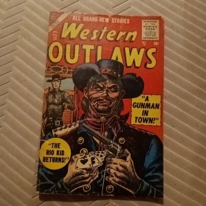WESTERN OUTLAWS #12 Atlas Western 1955 the Rio kid returns! John severing cover