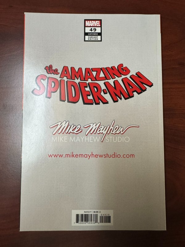 The Amazing Spider-Man #49 Mayhew Cover A (2020) Signed by Mike Mayhew