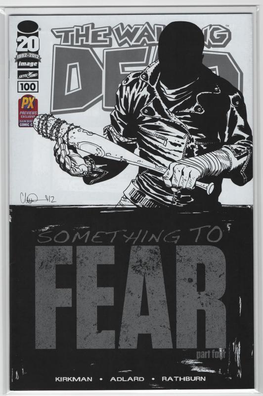 Walking Dead #100 PX Previews SDCC 2012 Sketch Exclusive 1st Negan & Lucille