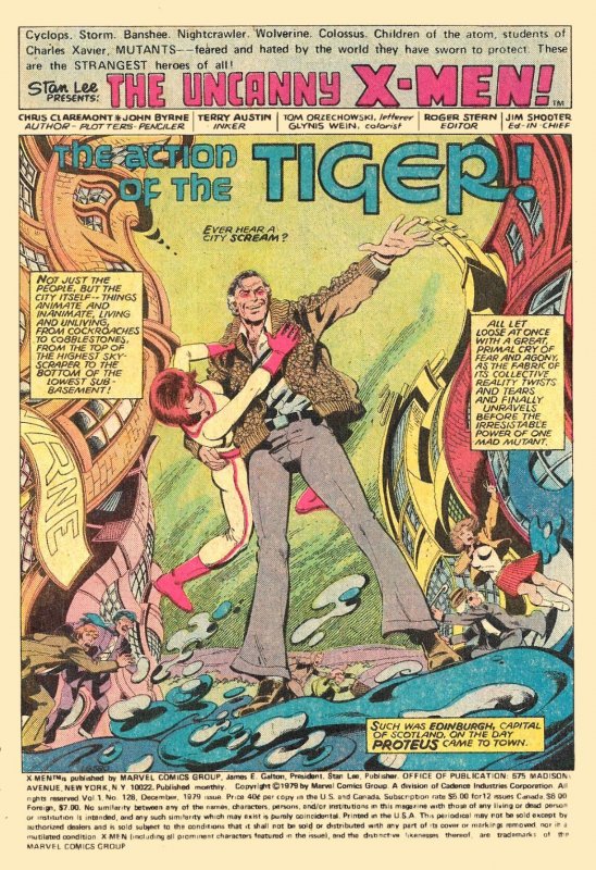 X-MEN #128 (Dec1979 ) 8.0 VF Claremont! Byrne! Austin! PROTEUS! Scotland!