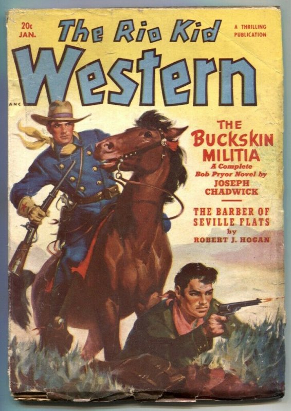 Rio Kid Western Pulp January 1951- Buckskin Militia VG