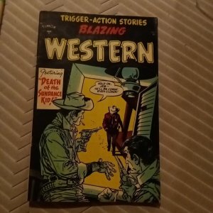 BLAZING WEST #4 Timor comics 1949 CLASSIC COVER! GOLDEN AGE WESTERN precode