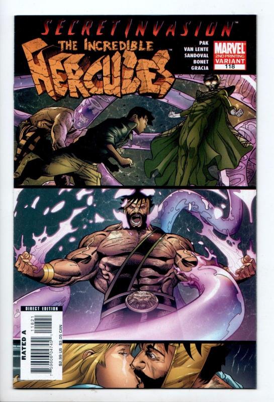 Incredible Hercules #118 - 2nd Print/Variant (Marvel, 2008) - VF/NM