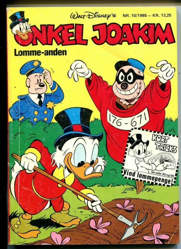 Onkel Joakim #10 1985-Disney-Danish-Uncle Scrooge-Carl Barks-Mickey Mouse-VG