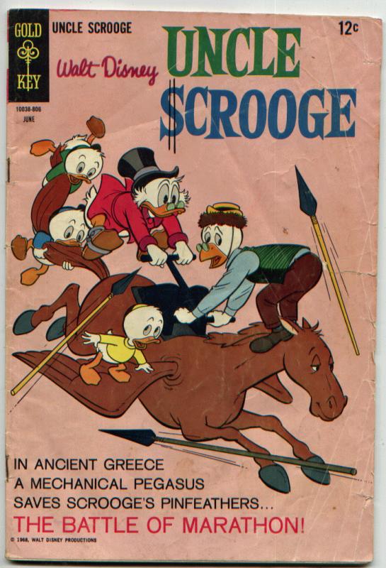 Uncle Scrooge 31, 52, 57, 68 and 75 Silver-Age Dell / Gold Key Low-grade Readers
