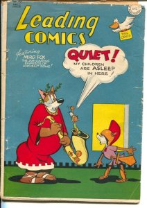 Leading #16 1945-DC--2nd funny animal isssue-Nero Fox-Spylot Bones Sherlock p...