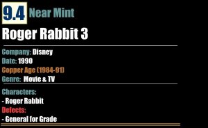 Roger Rabbit 3 (1990) NM Disney comic