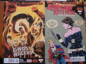 9 Marvel BATTLEWORLD Comic: RUNAWAYS #1 INHUMANS #1 4 5 GHOST RACERS KUNG FU 3 4