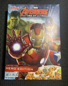 2015 AVENGERS AGE OF ULTRON Kellogg's / Marvel Cereal BOX ONLY Empty FVF 7.0