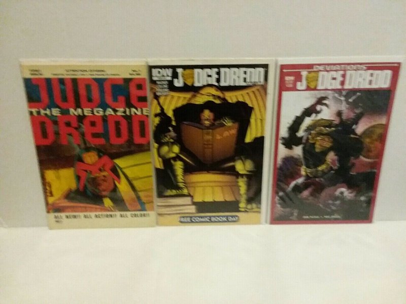 JUDGE DREDD: 3 BOOKS - FCBD, DEVIATIONS, THE MEGAZINE - FREE SHIPPING! 