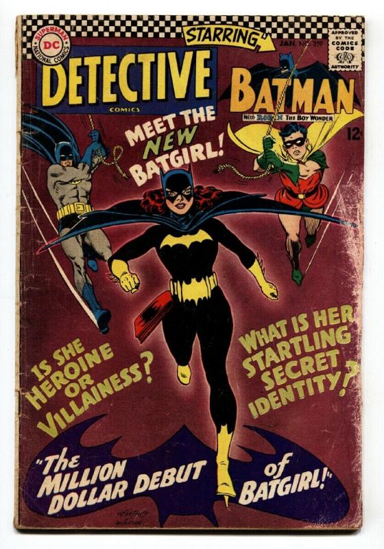 Detective #359 comic book First appearance of BARBARA GORDON BATGIRL ORACLE vg-