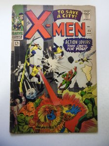 The X-Men #23 (1966) FR/GD Cond 2 1/2 Spine Split, moisture stains