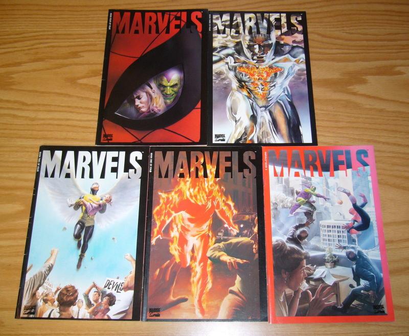 Marvels #0 & 1-4 VF/NM complete series - second prints - kurt busiek - alex ross