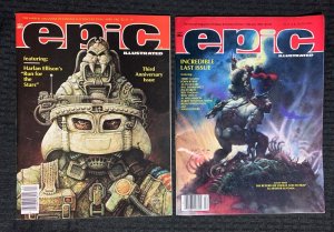 1982/86 EPIC ILLUSTRATED Magazine #11 FN+ & #34 VG/FN Cox / Suydam LOT of 2