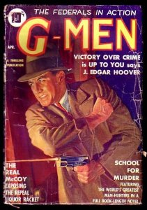 G-MEN DETECTIVE-APR 1936-LIQUOR RACKET-L@@K G/VG