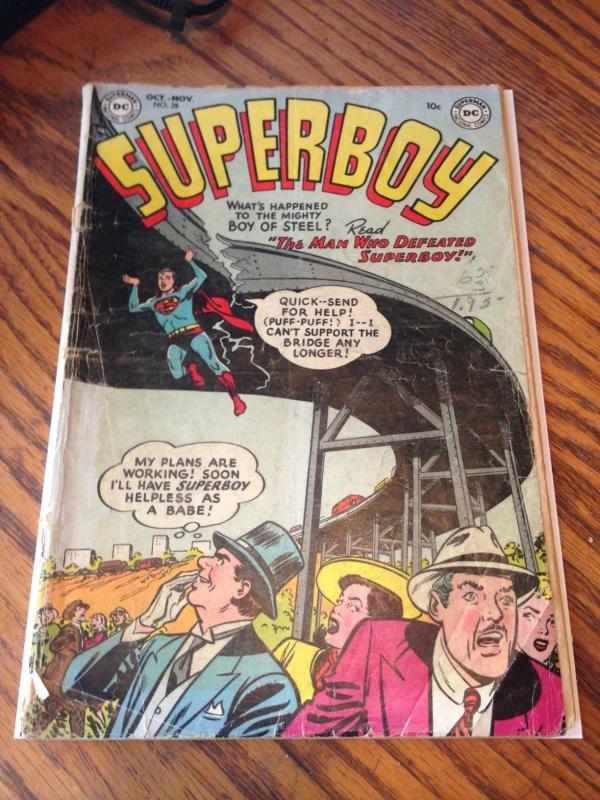 Superboy 28 GD (DC October, 1953) Golden Age