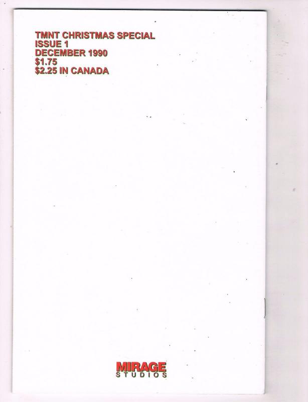 Michaelangelo Christmas Special # 1 NM Mirage Studios Comic Book TMNT Turtle J48