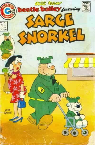 Beetle Bailey Featuring Sarge Snorkel #4 FN; Charlton | save on shipping - detai