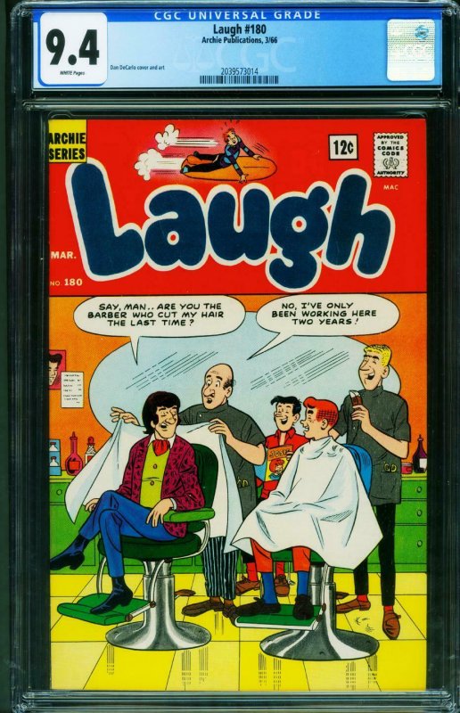 Laugh Comics #180 CGC 9.4 1966- Archie- Barbershop 2039573014 