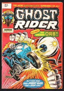 Ghost Rider #5 1980-Motorcycle cover-The Uncanny Orb-Marvel Australian edition