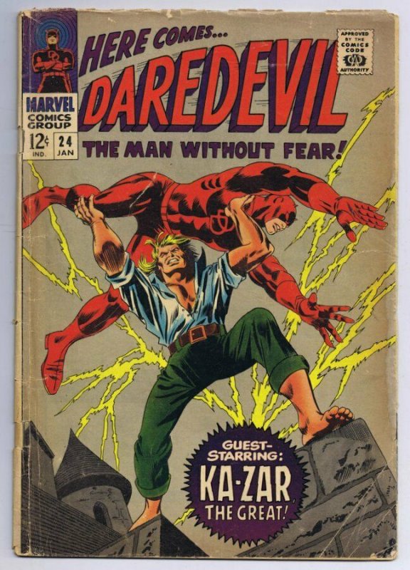 Daredevil #24 ORIGINAL Vintage 1967 Marvel Comics Ka Zar