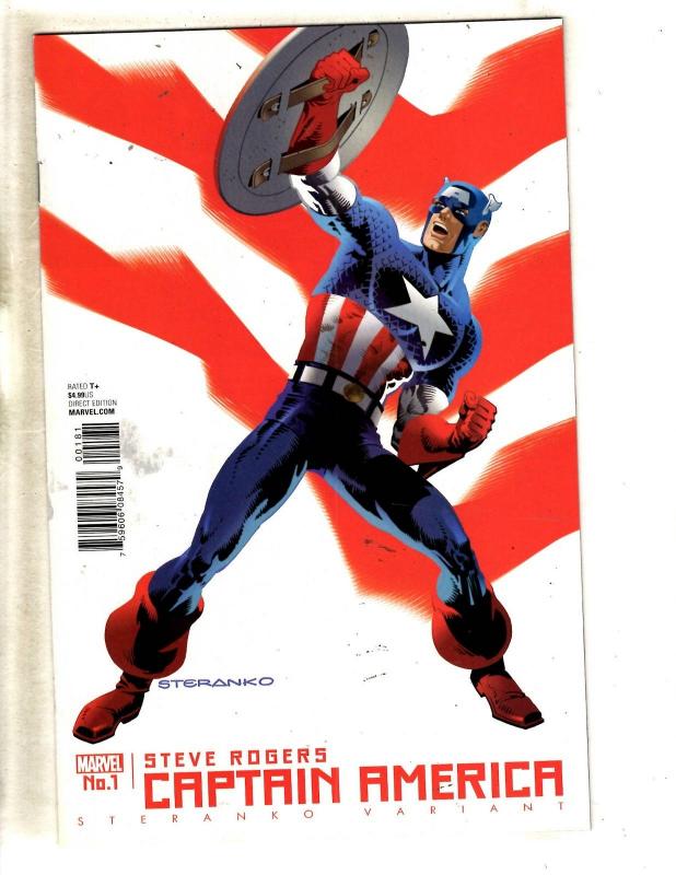 Steve Rogers Captain America # 1 NM Marvel Comic Book Steranko Variant Cov TW64