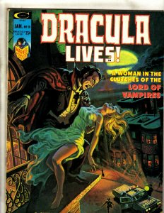 Lot Of 5 Dracula Lives Marvel Comic Book Magazines #7 8 9 10 11 Vampire Fear RS3