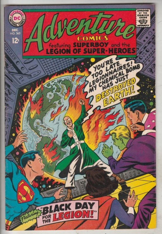 Adventure Comics #363 (Dec-67) VF/NM High-Grade Legion of Super-Heroes, Superboy
