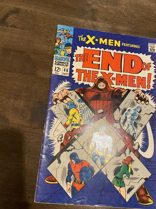 The X-Men #46 (1968) juggernaut fught