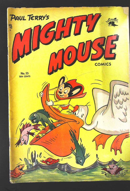 Mighty Mouse (1947 Series) #55, VG- (Actual scan)