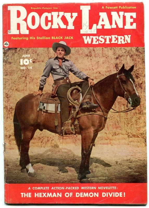 Rocky Lane Western #14 1950- Slim Pickens- Photo cover VG