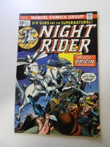 Night Rider #1 (1974) VG/FN condition moisture damage