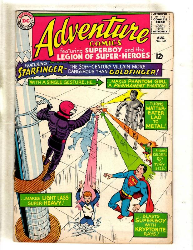 Adventure Comics # 335 VG/FN Comic Book Superboy Legion Of Super-Heroes JF11