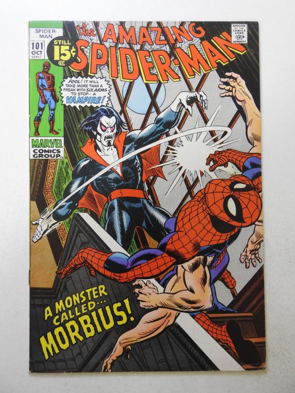 The Amazing Spider-Man #101 (1971) FN- Cond! 1st App of Morbius! moisture stain