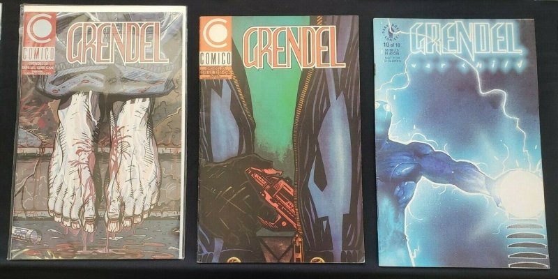 GRENDEL 16PC (VF)CAPTAIN ATOM ISSUE #2 INCLUDED, WAR CHILD, DEVIL'S LASH 1981-93