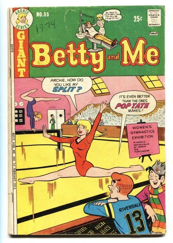 Betty and Me #55 1974- Suggestive splits cover- GGA Archie