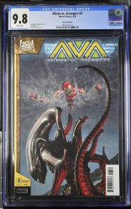ALIENS VS AVENGERS #3 MARVEL 2025 PAOLO RIVERA VARIANT CGC 9.8 NM