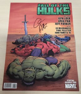 Fall of the Hulks #1 Double-Sided Poster Signed by Greg Pak (8.0) 2009